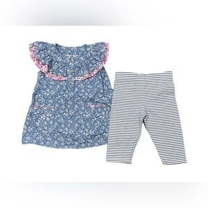 Bonnie Jean 2 Piece Floral‎ Top/Pants Set Size 3T Girl's